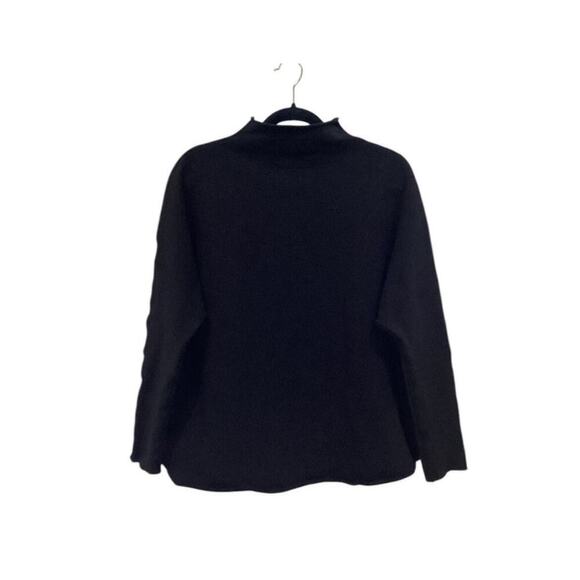 Frank & Eileen Effie Long Sleeve Funnel Neck Capelet In Black Size XS Top - Picture 7 of 12